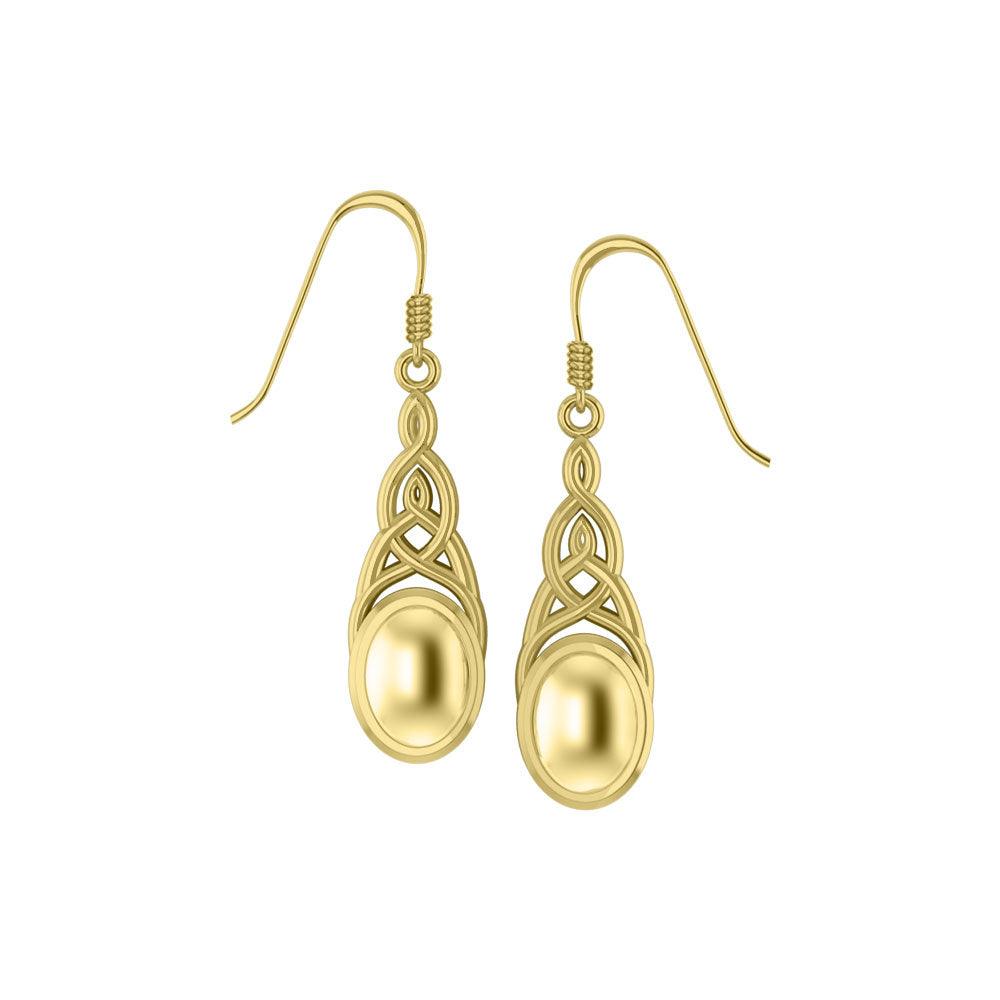 Danu Solid Gold Celtic Knotwork Earrings GER553 - Jewelry
