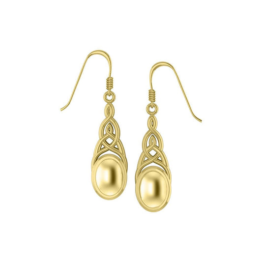 Danu Solid Gold Celtic Knotwork Earrings GER553 - Jewelry