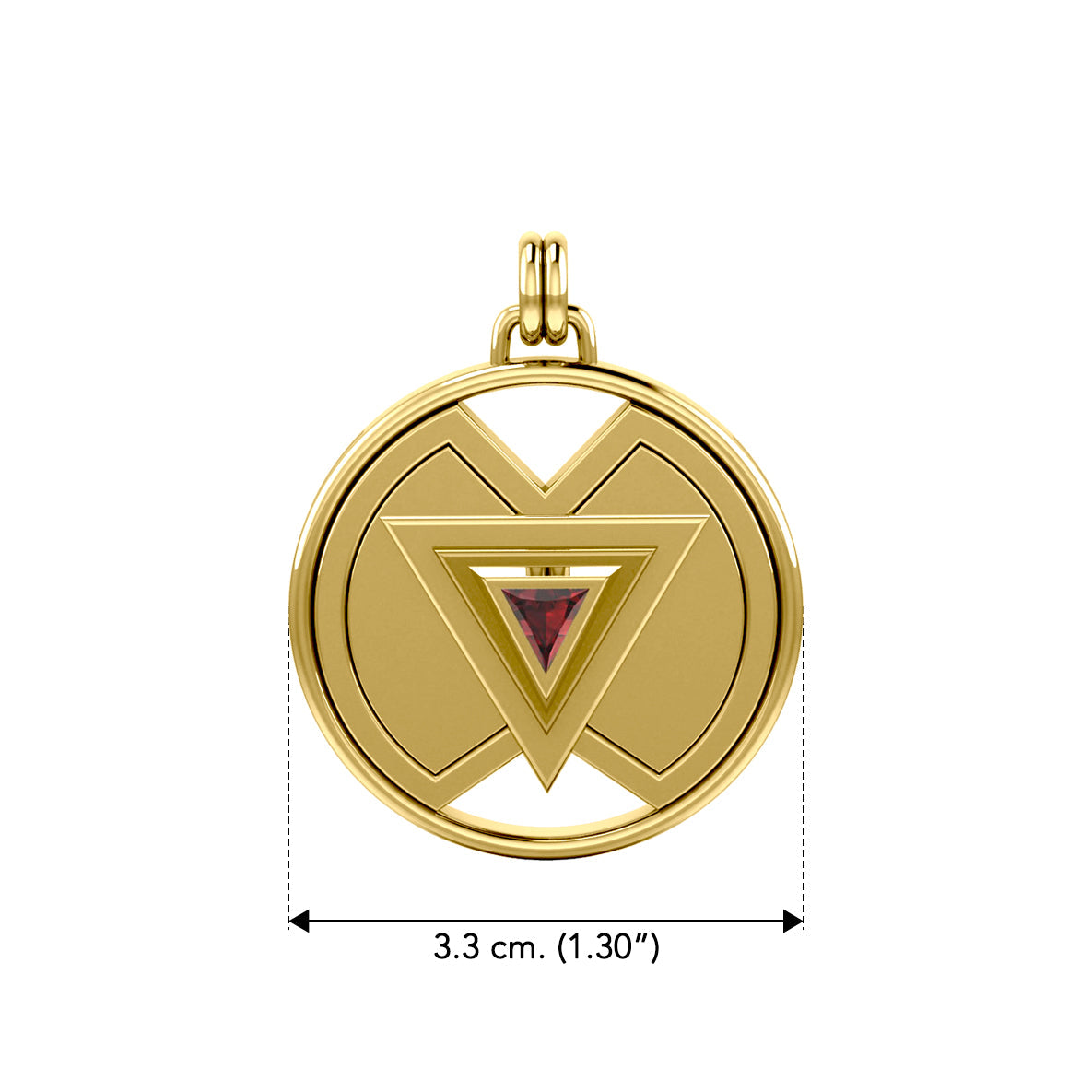 Symbol Of Femininity Solid Yellow Gold Pendant by Sibylle Grummes GPD1239