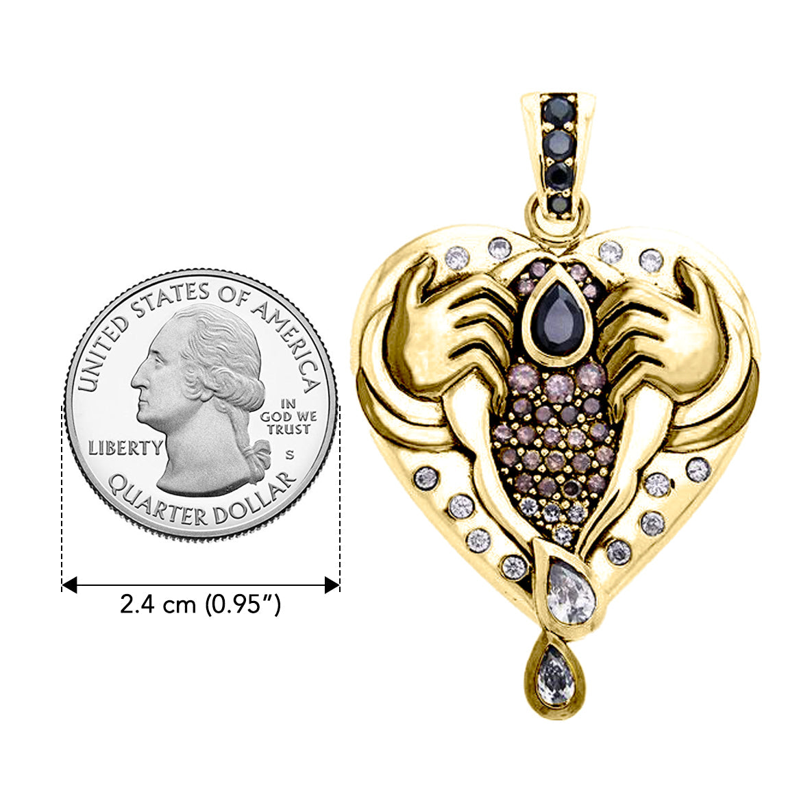 A queen in her own right Dali-inspired Solid Yellow Gold Jewelry Pendant GPD2650