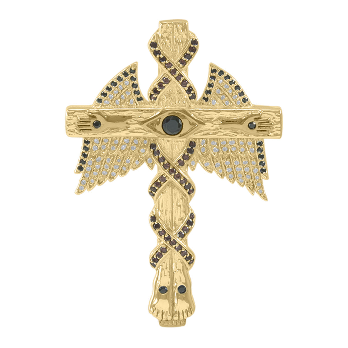Believe in thy Cross Dali-inspired Solid Yellow Gold Jewelry Pendant GPD2653