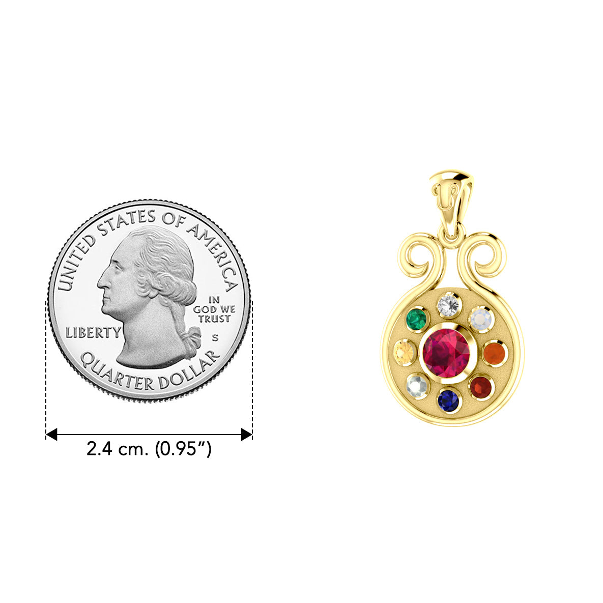 Ketu Moon's South Node Solid Yellow Gold Pendant GPD3844