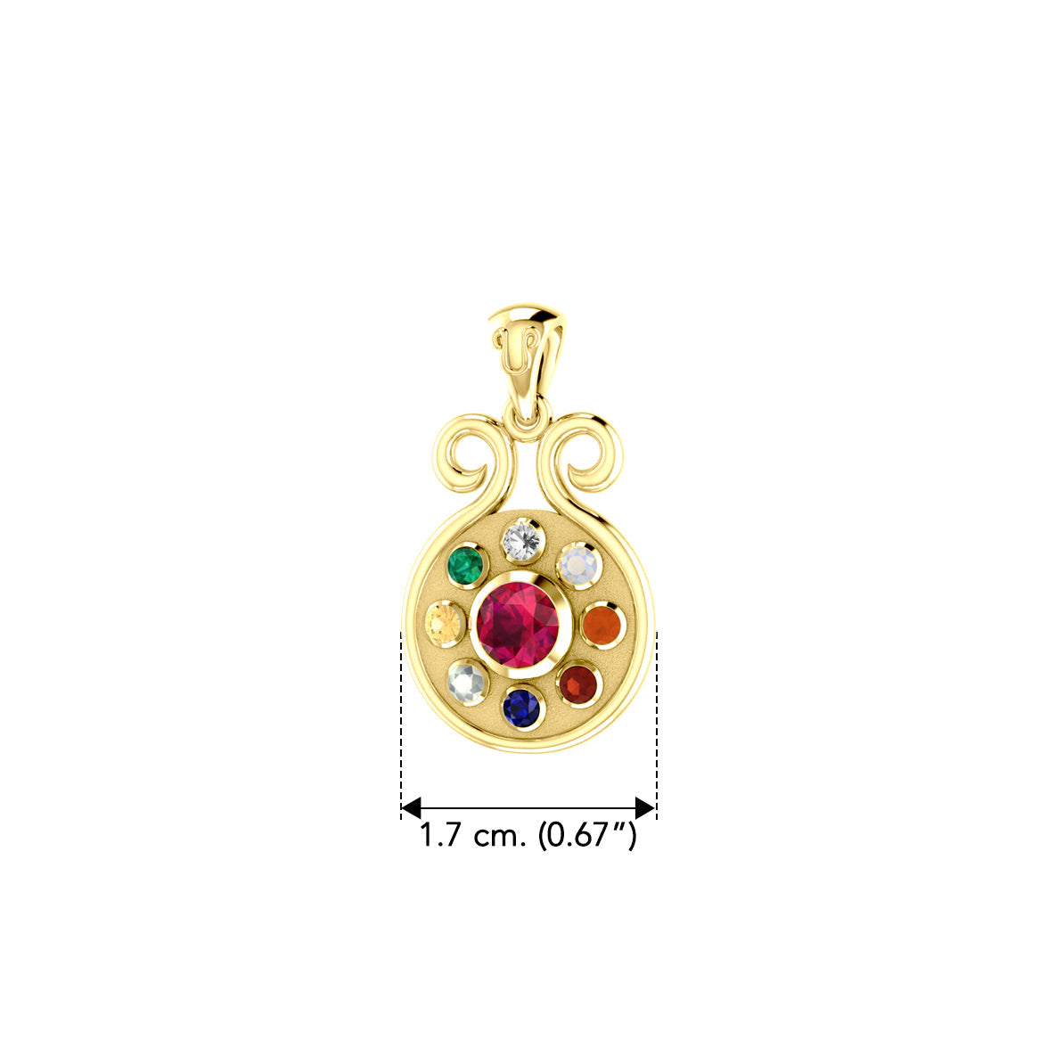 Ketu Moon's South Node Solid Yellow Gold Pendant GPD3844