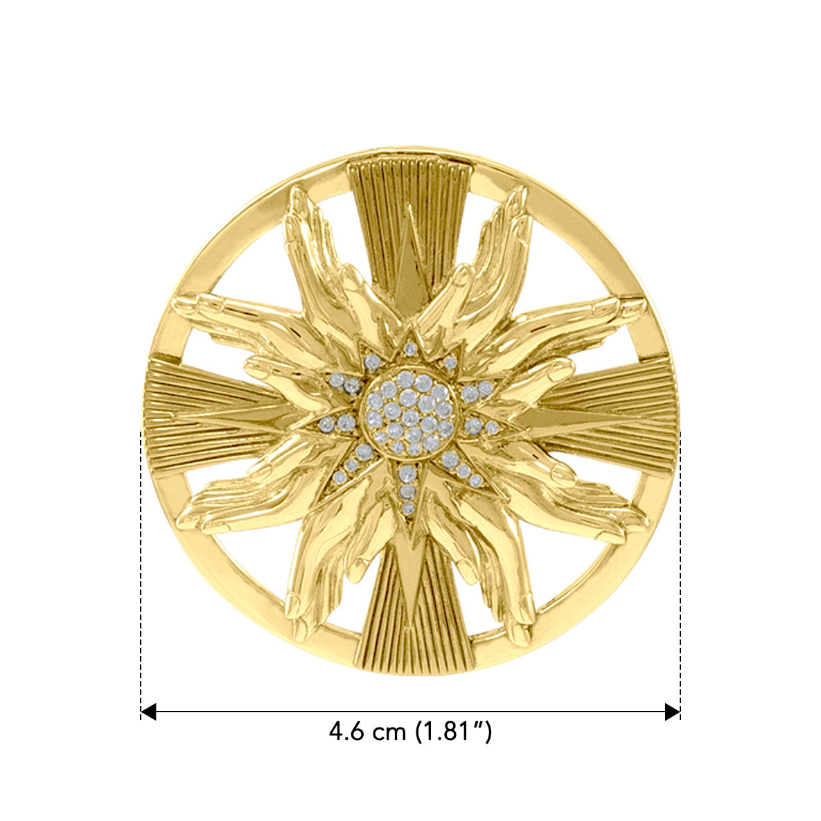 Inspired by Dali Solid Yellow Gold Pendant GPD998