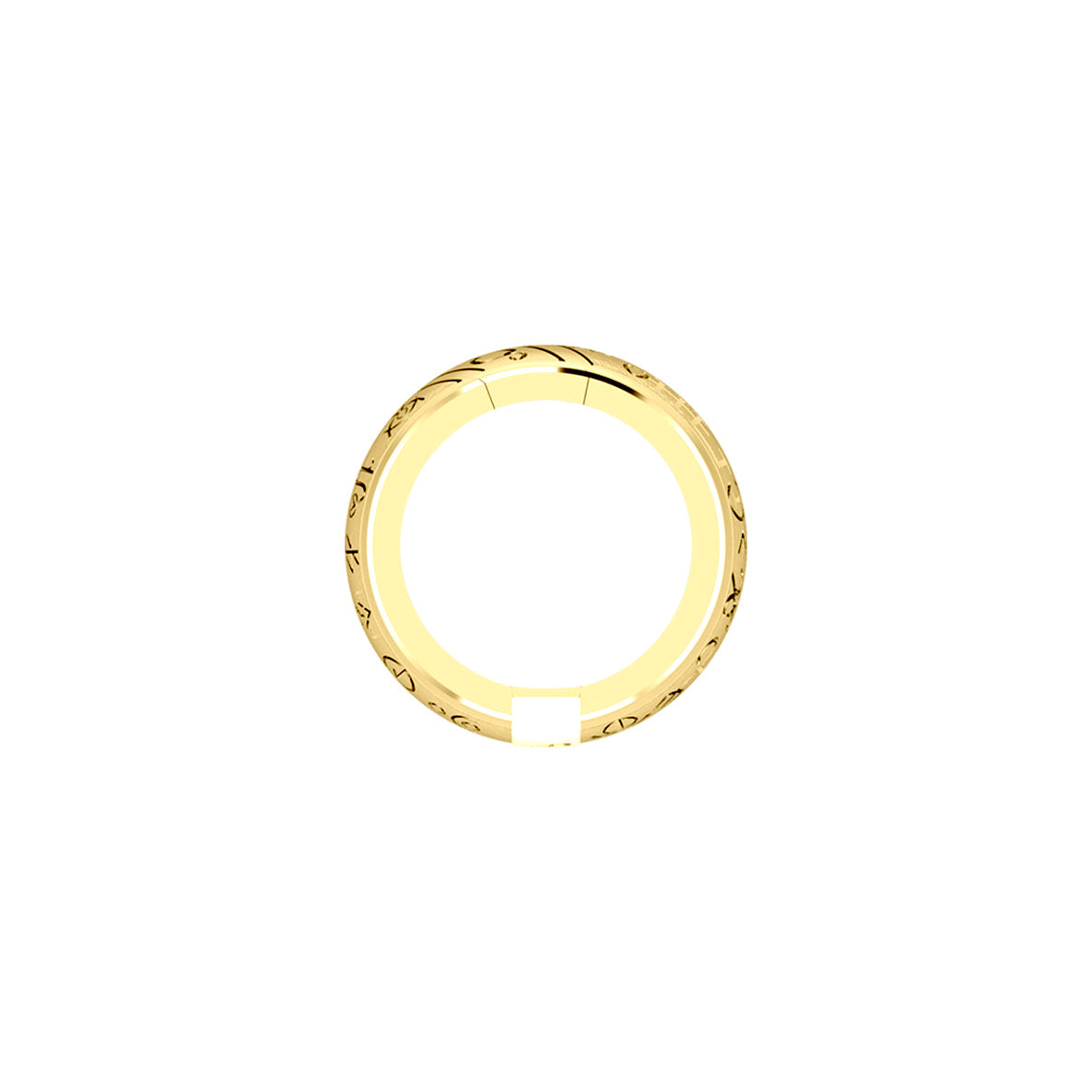 Peter Stone Puzzle Ring Theme Sigil of Archangels & Demons Solid Yellow Gold Ring GRI2444