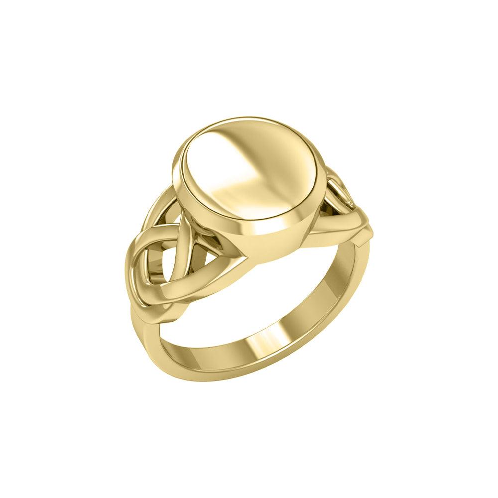 Danu Solid Gold Celtic Knotwork Ring GRI601 - Jewelry