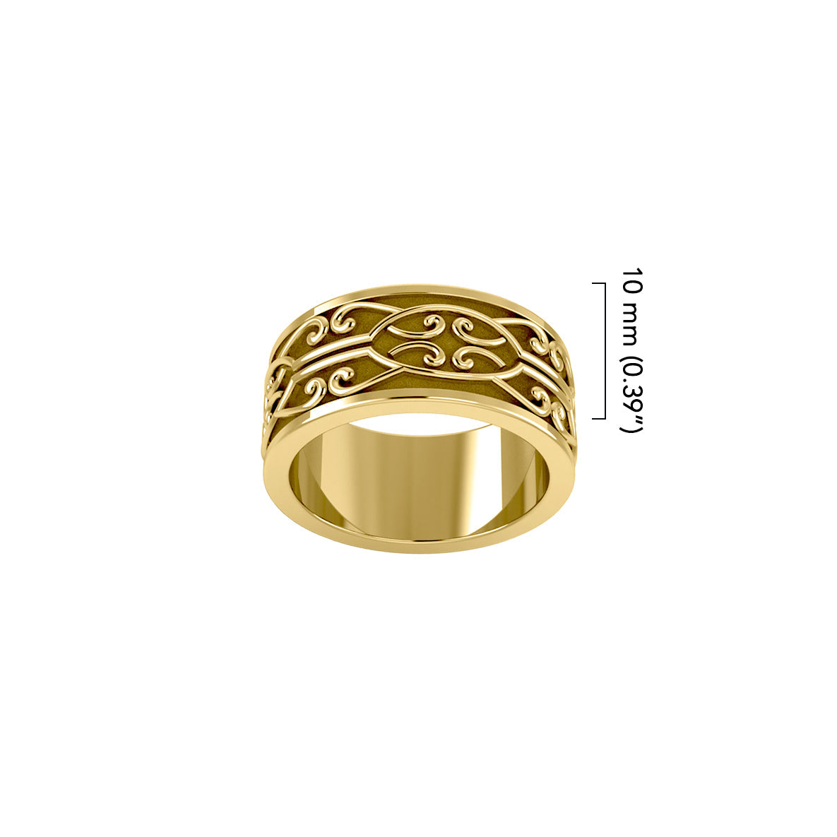 Modern Celtic Solid Gold Ring GRI670