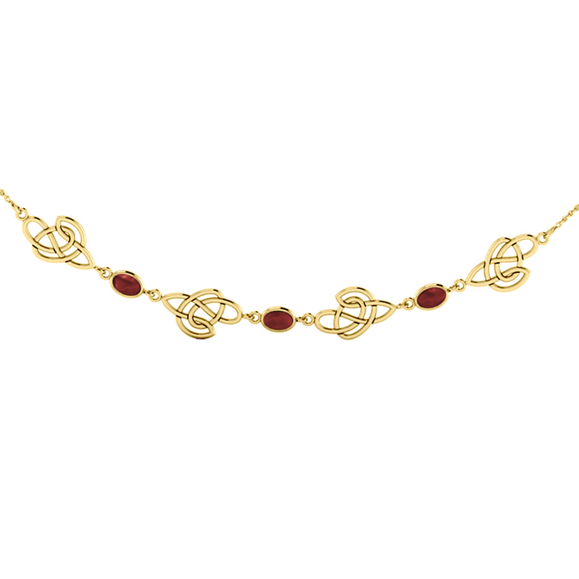 Celtic Knotwork Solid Yellow Gold Necklace GTN016
