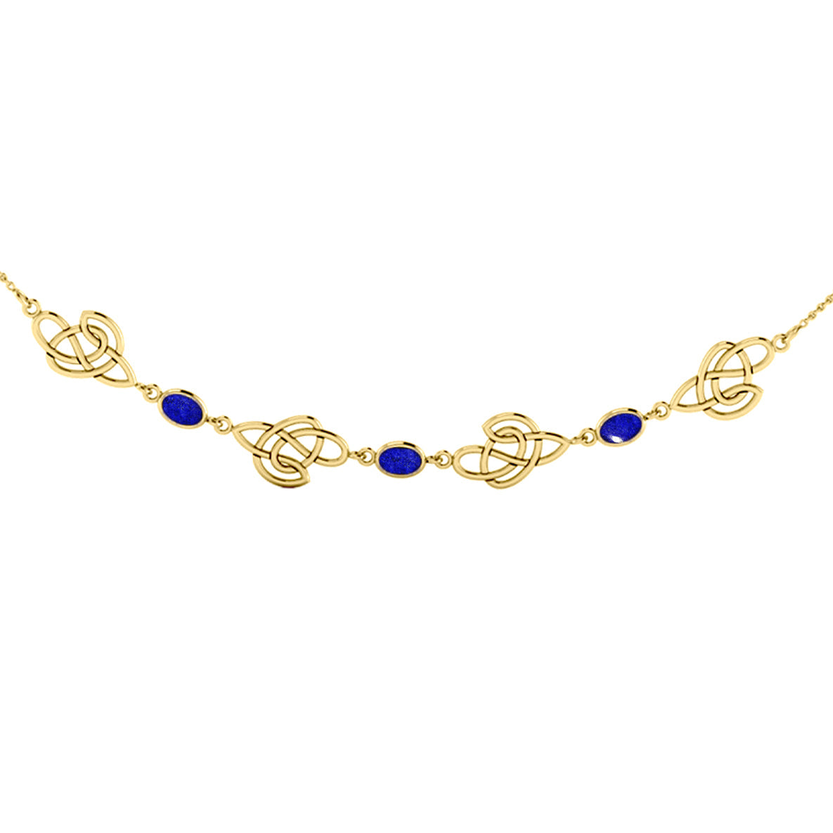 Celtic Knotwork Solid Yellow Gold Necklace GTN016