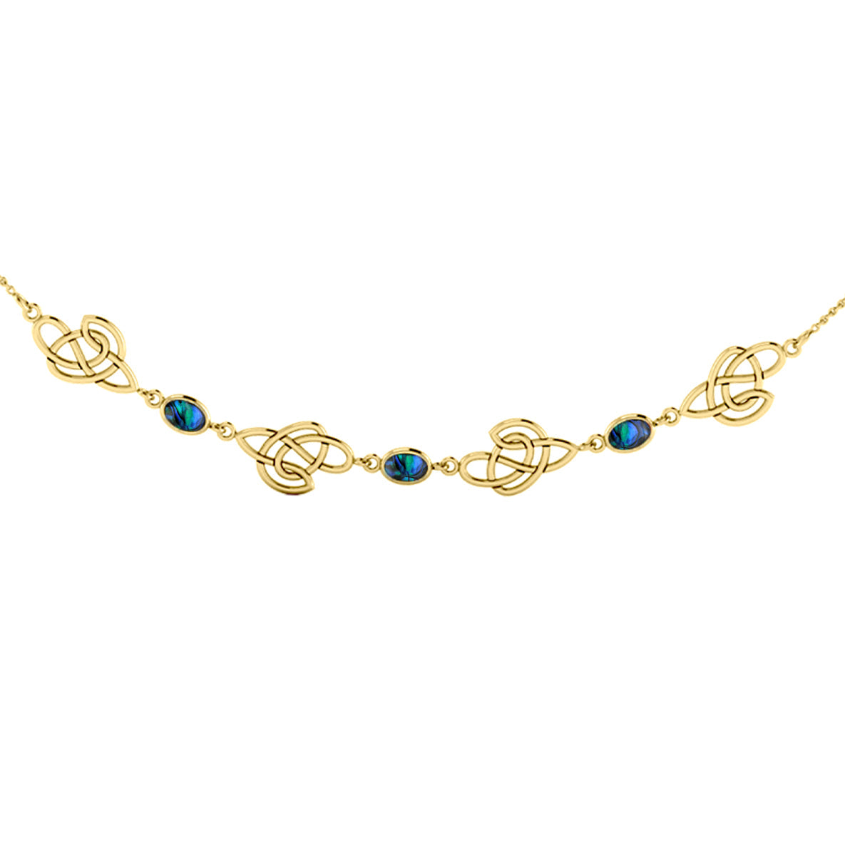 Celtic Knotwork Solid Yellow Gold Necklace GTN016
