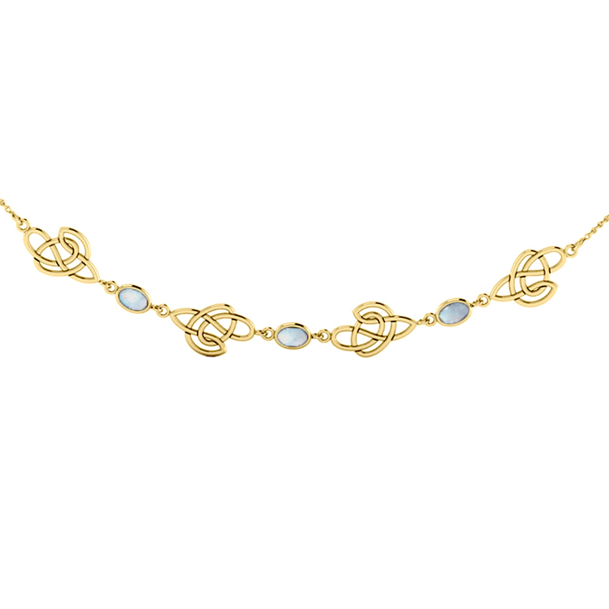 Celtic Knotwork Solid Yellow Gold Necklace GTN016