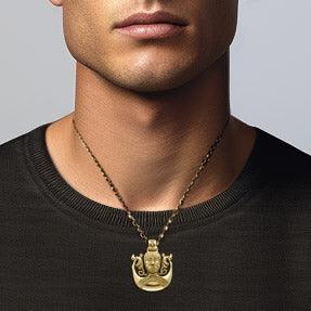 The Horned God Cernunnos 14 Karat Gold Pendant GTP3440 - Jewelry